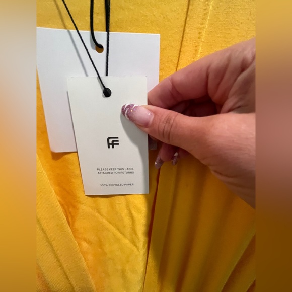 BRAND NEW Sid Neigum stunning yellow cut-out dress. Size XS - Picture 8 of 8